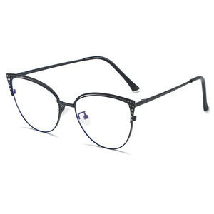 Custom Cat Eye Blue luce occhiali per Computer protezione dello schermo di <span class=keywords><strong>vetro</strong></span> occhiali in metallo occhiali da vista montature per le donne - Product Image 4