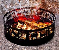 Anneau de foyer à motif pour grille de cuisson, insert pour foyer extérieur