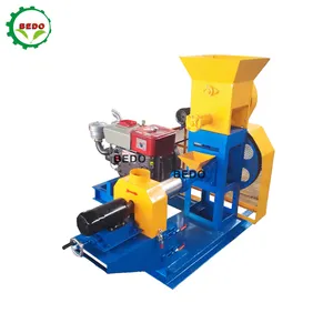 Best sell Fish Feed Extruder diesel engine floating fish feed pellet extruder machine pellet bird feed machine