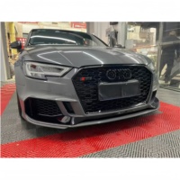 Pare-chocs avant style RS3 avec échappement quadruple, diffuseur, calandre de pare-chocs avant, kit carrosserie pour Audi A3 8V.5 2017 2018 2019 2020