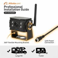 Cámara de Reversa Inalámbrica FHSS de 20P, IP68, Aleación de Aluminio, 2.4G WiFi, Visión Nocturna IR, 720P/1080P, DC 12V, para Camiones y Autobuses