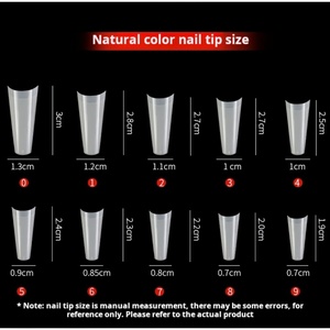 Uñas postizas transparentes de color natural con cabeza plana para perros, sin dejar rastro, estilo francés, puntas finas para perros, 500 unidades - Product Image 4
