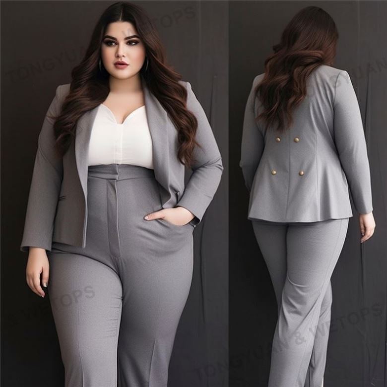 Costume Femme Grande Taille BURTON - Veste Et Pantalon Gris, Taille 46, Neuf Avec étiquettes