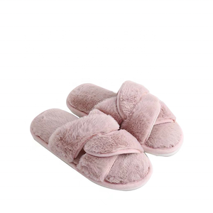 Pantofole da donna in morbida pelliccia sintetica per interni calde pantofole per il tempo libero autunno inverno <span class=keywords><strong>con</strong></span> soletta EVA funzione Anti-scivoloso per l'estate - Product Image 3