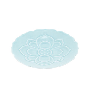 Assiette à thé en céramique en forme de fleur, petit plat à dessert en porcelaine, style rétro luxueux, pour les fêtes - Product Image 5