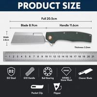 Couteau de poche pliable personnalisable, couteau de camping et de chasse EDC pour l'extérieur, lame D2, manche en Micarta, outil utilitaire de survie GT955