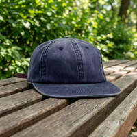 Gorra de Béisbol Personalizada de Algodón Lavado de Alta Calidad, Estilo Desestructurado, 6 Paneles, Ajustable para Hombre, Visera Plana, Cierre a Presión, para Golf, con Logotipo Personalizado