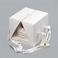 Vente en gros d'usine, boîte alimentaire personnalisée et boîte en papier PR de luxe blanc ivoire haut de gamme avec emballage cadeau exquis pour gâteau de mariage
