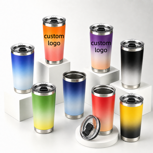 Double Wall Stainless Steel Travel Tumbler Custom Gradient Paint For Car Office Camping <b>Hot</b> Cold <b>Drinks</b> Storage - Product Image 1