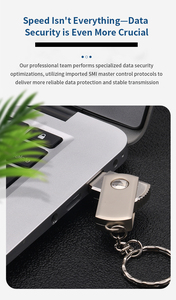 พวงกุญแจโลหะยูเอสบีแฟลชไดรฟ์ USB 2.0/3.0 ไมโครยูเอสบีใหม่กันน้ำไดรฟ์ปากกาแบบพกพาพวงกุญแจในความจุต่างๆ - Product Image 6