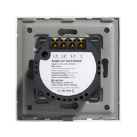 ABUK CE eu uk écran tactile panneau de couverture plaque 3 gang 3 voies 300w tactile lumière électronique interrupteur mural