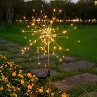Guirlande lumineuse solaire LED d'extérieur étanche IP65, 120 LED, à intensité variable, pour jardin, pelouse, feu d'artifice, globe, pissenlit