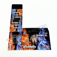 Custom Design Paper Box für Rhino 7 Pills Male Enhancement Supplement Verpackung Stärkste Sex Power Card Blister Box