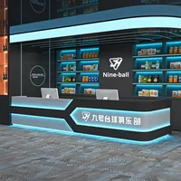 Bureau de réception commercial et industriel GUANKAI en MDF pour KTV et clubs de billard, multifonctionnel, de forme oblongue, style continentale