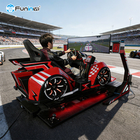 Simulateur de course automobile commercial pour parc d'attractions, machine de jeu à détection de mouvement, construction en acier, version anglaise, à monnayeur, pour intérieur