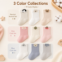 Chaussettes en coton pour bébé, sans couture, à revers souple, respirantes, non compressives, pour l'automne, pour bébés garçons et filles, mi-mollet, douces