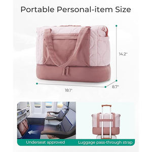 กระเป๋าเดิ<span class=keywords><strong>น</strong></span>ทางแบบมีช่องใส่รองเท้า กระเป๋าออกกำลังกาย กระเป๋าเดิ<span class=keywords><strong>น</strong></span>ทางสุดสัปดาห์ กระเป๋าเดิ<span class=keywords><strong>น</strong></span>ทางแบบพองลม สำหรับเดินทาง ท่องเที่ยว และออกกำลังกาย ผลิตตามมาตรฐาน BSCI - Product Image 3