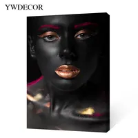 African art black woman canvas painting modern print portrait posters and pictures for home hotel decoration