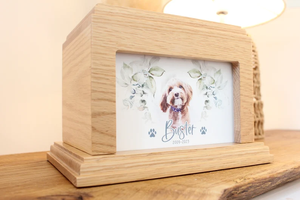 Modern Solid Oak Eco-Friendly Pet Urn Personalised <b>Dog</b> & Cat Ashes Casket Wooden Memorial for Pet's <b>Remembrance</b> - Product Image 5