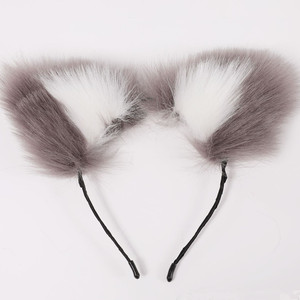 Fascia per capelli con orecchie di <span class=keywords><strong>gatto</strong></span> con animali morbidi con orecchie di animali fascia per capelli per Halloween Christmas Cosplay Anime <span class=keywords><strong>Costume</strong></span> - Product Image 4