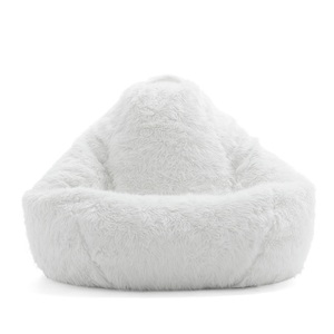 Long Shag Pear Shape Bean Bag , Tear Drop Bean Bag Silla Lazy Sofa - Product Image 6