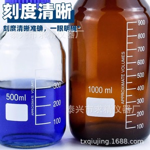 Seeking Excellence Glass Reagent Bottle 100ml 250ml 500ml 1000ml Blue Cap Airtight Laboratory Use - Product Image 3