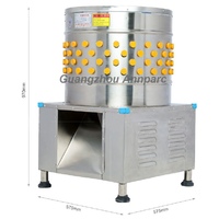 Machine à épiler la volaille de petite taille à haute efficacité |   Plumeuse électrique pour volailles, idéale pour l'abattage et la transformation en ferme