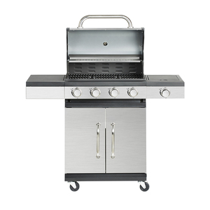 Barbecue à gaz 4 + 1 de haute qualité en acier inoxydable pour activités familiales intérieures/extérieures avec brûleur latéral - Product Image 5