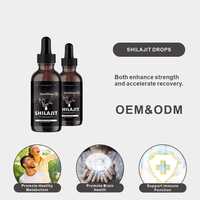 YanniGlow OEM ODM Extrait Herbal de Shilajit en Gouttes Liquides Orales – Soutien Antioxydant pour la Santé Cérébrale et les Niveaux d'Énergie