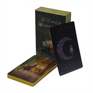 Kartu <span class=keywords><strong>Tarot</strong></span> Foil Emas Kustom Grosir dengan Finishing UV & Pernis, Buku Panduan Kartu Oracle (Bahan Kertas) - Product Image 5