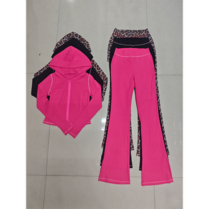 Conjunto Elegante de Jaqueta <span class=keywords><strong>Casual</strong></span> Feminina com Logo Personalizado e Calça de Perna Larga, Roupas de Trabalho para Escritório, Look de Outono para Varejistas de Marcas - Product Image 3
