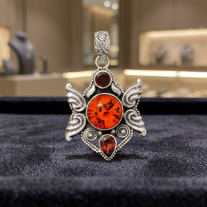 Colgante de Búho de Plata de Ley 925 con Granate Rojo y Engaste de Bisel, Estilo Lindo Hecho a Mano, Joyería ODM OEM, Regalo de Cumpleaños Hermoso - Product Image 3