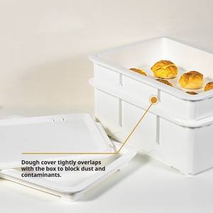Conteneurs de Fermentation et de Stockage Empilables en Plastique Blanc Robuste avec Couvercles pour Pâtisserie, Pain et Pâte à Boulangerie - Product Image 5