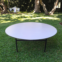 Table ronde de banquet en PVC de 180 cm, table ronde bon marché pour les mariages, salle de banquet