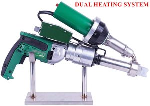 Kit <span class=keywords><strong>profesional</strong></span> de <span class=keywords><strong>soldador</strong></span> extrusor de <span class=keywords><strong>plástico</strong></span> de 1600W, pistola de calor de mano con soplete de aire para soldadores de tubo de PVC PP HDPE LDPE - Product Image 3