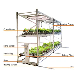 Rack di coltivazione verticale contenitore idroponico rack di coltivazione idroponica con modi di camminata rack di coltivazione verticale mobile
