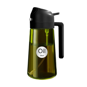 Vaporisateur d'huile en verre 2-en-1 de 470 ml avec logo personnalisé, populaire, de haute qualité et best-seller, pour la cuisine quotidienne - Product Image 1