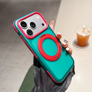 Étui magnétique translucide mat de qualité supérieure, respectueux de la peau, pour iPhone 13-18, avec béquille pivotante à 360 degrés, coque de protection hybride - Product Image 2