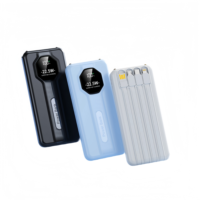 GEBRA K20 20000mAh 30000mAh Power Bank avec écran LED Ultra Mince et Portable Sortie 10W Câbles Type-C