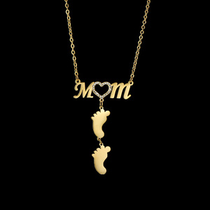 Collana Personalizzata in Acciaio Inossidabile con Design a Piede, Gioielli Fai-da-Te <span class=keywords><strong>per</strong></span> Donne, <span class=keywords><strong>Regalo</strong></span> <span class=keywords><strong>per</strong></span> la Festa della <span class=keywords><strong>Mamma</strong></span>, Collana '<span class=keywords><strong>Per</strong></span> <span class=keywords><strong>Mia</strong></span> <span class=keywords><strong>Mamma</strong></span>' - Product Image 6
