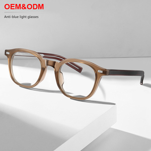 Tùy chỉnh hợp thời trang chất lượng cao Phụ nữ người đàn ông thời trang độc đáo đinh tán phong cách <span class=keywords><strong>Eyewear</strong></span> TR90 khung chống ánh sáng màu xanh kính quang học - Product Image 1