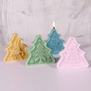 Christmas Tree Candle Mold Silicone DIY Mold For Candle Plaster Soap Cake Home Decoration - Product Image 4