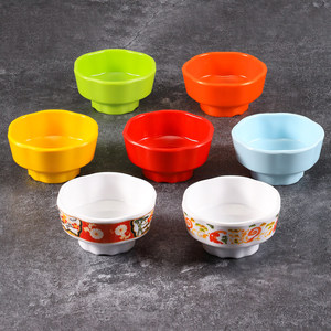 Tazón Comercial de Melamina Grado A5, Anticaídas, Bicolor, Pequeño, <span class=keywords><strong>para</strong></span> Arroz, Sopa, Papilla, <span class=keywords><strong>para</strong></span> Restaurante y Hotel - Product Image 2