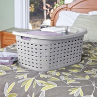 Panier à linge avec poignée Panier à linge sale en plastique pour rangement dans la salle de bain vente en gros