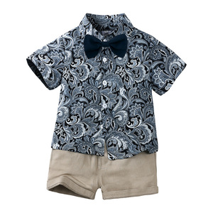 Ventes chaudes, ensembles de vêtements pour enfants d'été de haute qualité, ensembles de chemises à manches courtes pour bébés, ensembles en coton doux et confortables pour <span class=keywords><strong>nouveau</strong></span>-nés - Product Image 4