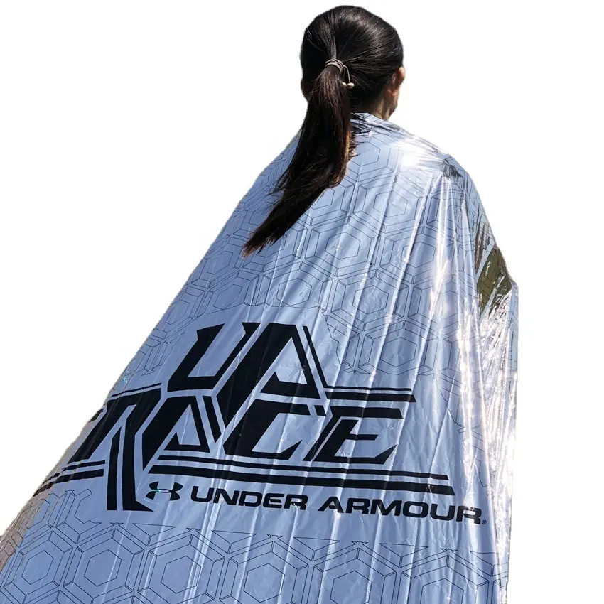 Repeated LOGO Printing Thermal Space Waterproof Survival Aluminum foil blanket Emergency Mylar Blanket for Marathon