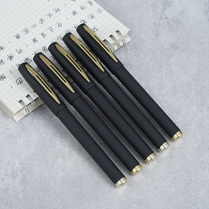 Chất lượng cao tùy chỉnh nhựa cao su tráng vàng đen Gel bút trường văn phòng sử dụng chương trình khuyến mãi quà tặng cá nhân logo gel mực bút - Product Image 5