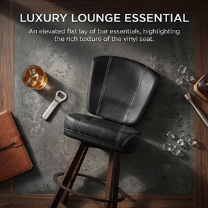 كراسي بار صناعية حديثة شديدة التحمل من الجلد، كراسي حانات تجارية بإطار فولاذي ملحوم بالكامل ودعم ظهر مرن للفنادق والصالات الرياضية - Product Image 6