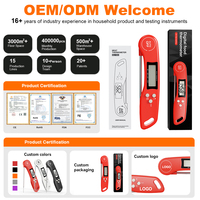Thermomètre à viande portable à lecture instantanée pour barbecue, cuisine, grillades, sonde lavable, corps résistant à la poussière, OEM ODM