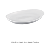 Assiette ovale Hotel Barca 30 × 20 cm Porcelaine Mps